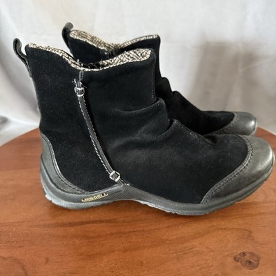Merrell Performance Footwear Women Black Suede Slouchy Ankle Boots J56316 Size 6
