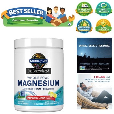 Raspberry Lemon Whole Food Magnesium Powder - Supports Sleep & Muscle Recovery