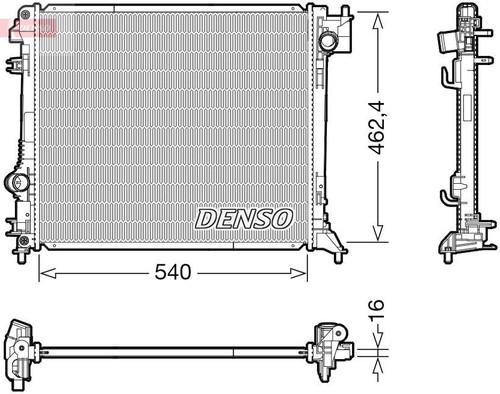 KÜHLER WASSERKÜHLER MOTORKÜHLER DENSO DRM46063 P FÜR NISSAN QASHQAI II SUV - Picture 2 of 5