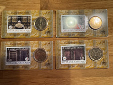 Vatikan 4x Stamp & Coincard - 2025 Jubil&auml;um / Heiliges Jahr (52-55)