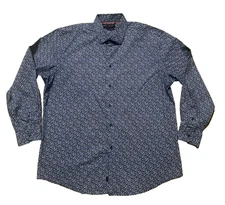 Buffalo David Bitton Long Sleeve Button Up Shirt Men's XL Floral Slim Stretch