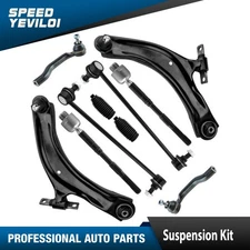 For 2008-2013 Nissan Rogue 10x Front Lower Control Arms Tie Rods Suspension Kit