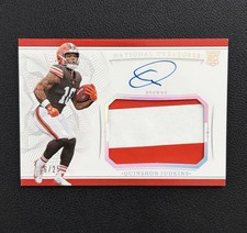 2025 Panini National Treasures Quinshon Judkins RPA /25 Rookie Patch Auto Browns
