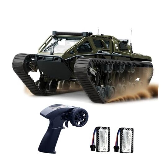 RC Tank All Terrain Army Truck for Kids - 2.4G Fully Proport