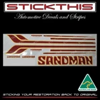 HZ Sandman Decals Stripes Stickers SCREEN PRINTED - CORRECT AS ORIGINAL DY3 Dark