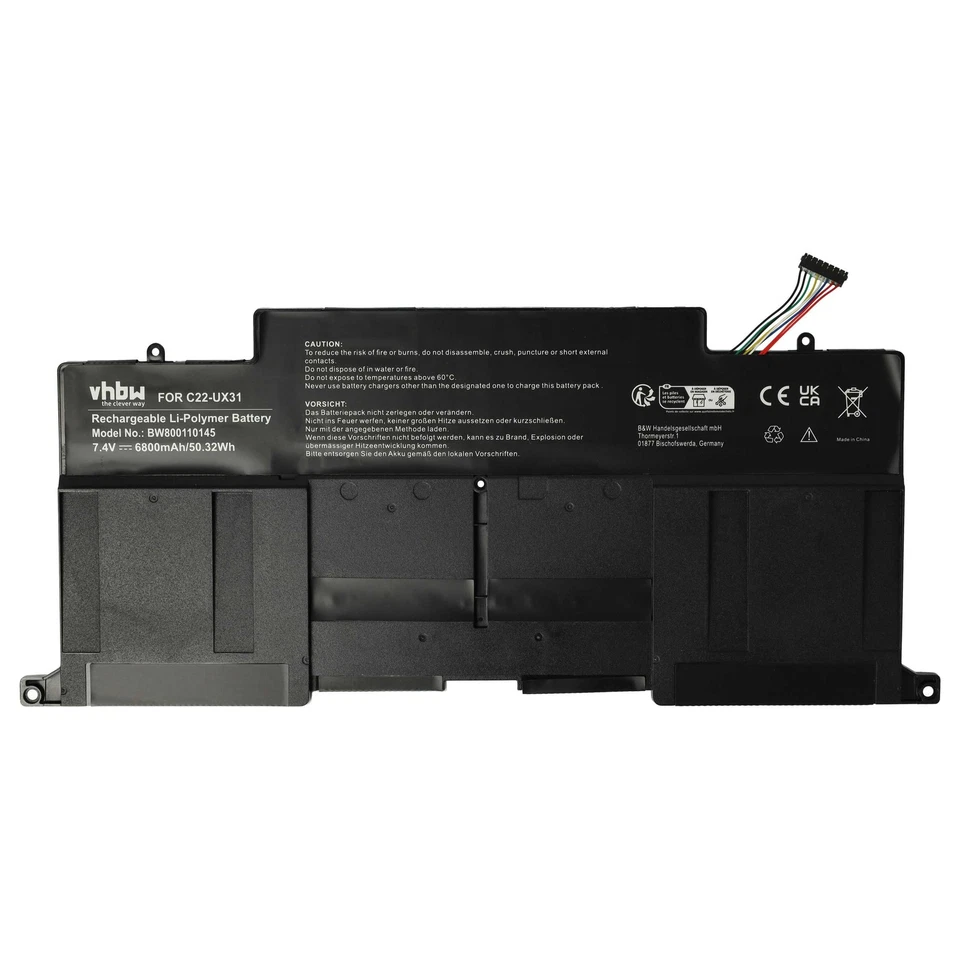 Akku für Asus ZenBook UX31 UX31E UX31E-DH72 UX31A UX31A-R4004H 6800mAh 7,4V - Bild 3 von 4