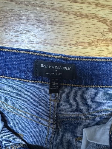 Jeans Banana Republic donna 28/6P vero petite blu fidanzata elasticizzato - Foto 2 di 8