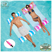 Aufblasbare WasserhäNgematte 4-In-1 Schwimmbett 2 StüCk FüR Erwachsene Pool