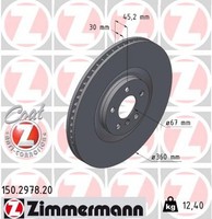 1X Zimmermann Bremsscheibe Coat Z 150.2978.20 FüR BMW X1 F48 1Er F40 X2 F39 2Er
