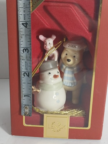 Lenox 2009 Anual Pooh's Frosty Friend Ornamento Winnie the Pooh Muñeco de Nieve Navidad CL3 - Imagen 8 de 10