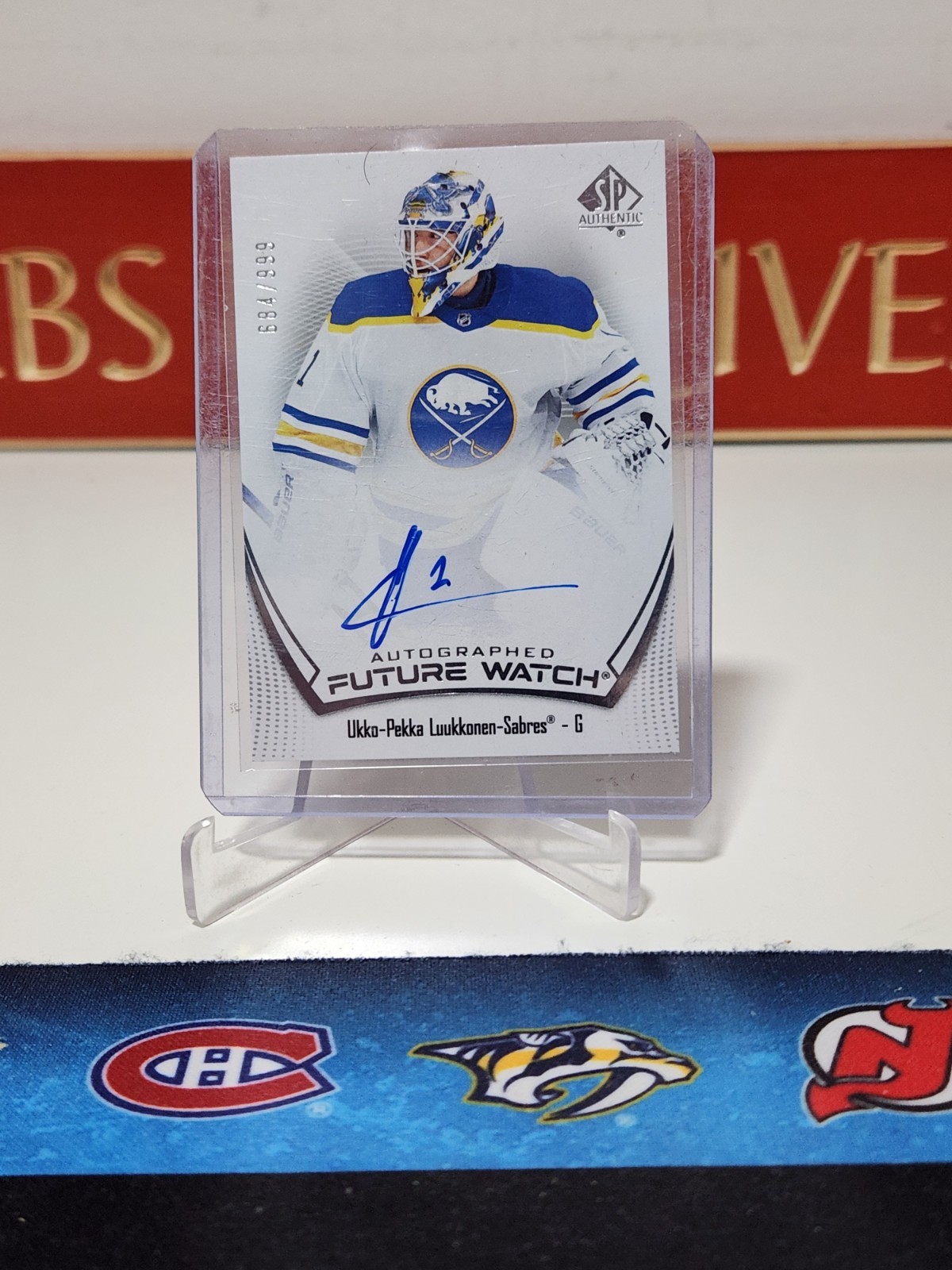 2021-22 Sp Authentic Ukka Pekka Luukkonen Future Watch Auto /999 Buffalo Sabres