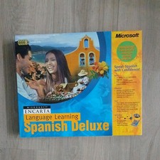 MS Encarta Language Learning Spanish Deluxe - New Sealed Large Box - PC CD-ROM