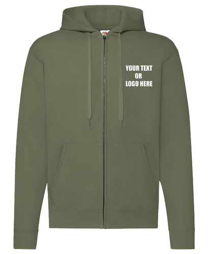 Chaqueta Sudadera con Capucha Personalizada Estampada Fruit of the Loom Clásica 80/20 - Imagen 11 de 26