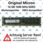 16 GB RDIMM ECC REG DDR3-1600 Supermicro 1027GR-72R2 1027GR-72RT2 Server RAM