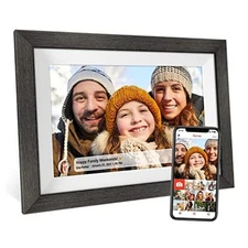 Frameo 10.1 inch Digital Picture Frame WiFi Smart Digital Photo 10.1 Inch wood