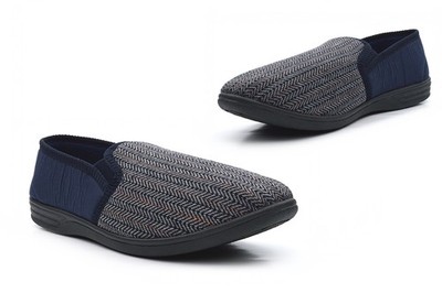 Herren Extra Große Hausschuhe Slipper Pantoffeln Teppich Hausschuhe Größe 13/14/15/16 Navy