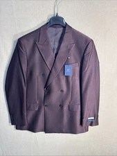 NWT NEW Jos A Bank Double Breasted Dinner Jacket 42R Tailored Fit Burgundy Wine