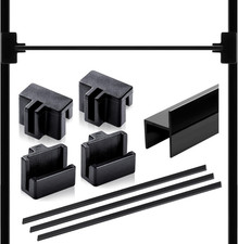14 Pcs File Cabinet Rails Set 1/2 Drawer Sides Hanging File Rail Clips PVC Stora
