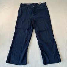 NYDJ Claire Trouser Jean Indigo Blue Wide Leg Lift Tuck Size 6 Made in USA 30x23