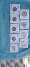 90% Silver Washington Quaters And Mercury Dimes F-XF 25c 10c Lot Of 9 Coins