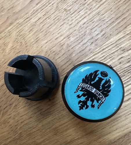 Vintage Style BIANCHI BLACK SHEILD, SILVER PLASTIC 3D Bar Plugs, Handle Bar - Picture 3 of 8