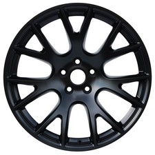 20 Srt Hellcat Hc Style Satin Black Staggered Wheels Rims Fits Charger Rwd
