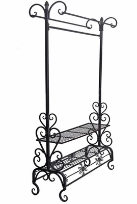 Standgarderobe Vintage Garderobenständer Handtuchständer Garderobe Metallregal - Bild 1 von 4