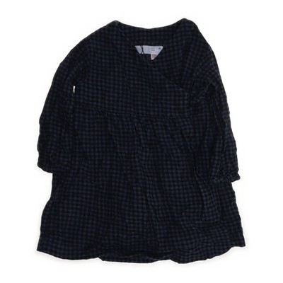 Zara, Wickelkleid, Größe: 86, Schwarz/Blau, Karo, Mädchen #djL