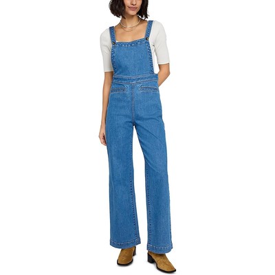 Faherty Womens Denim Overall Adjustable Straps Jumpsuit 4 BHFO 8142