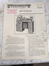 DELTA ROCKWELL 11” METAL CUTTING LATHE OPERATOR SERVICE MANUAL PARTS LIST BOOK
