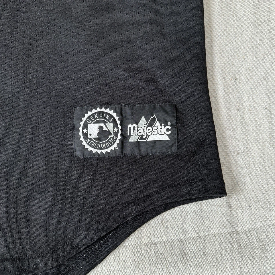 vtg Ken Griffey Jersey BLACK Majestic Cincinnati Reds #30 XL USA STITCHED jr sr - Image 3 of 4