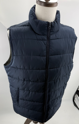 GAP Navy Blue Mens Puffer Vest Full Zip Jacket Size Large - Picture 4 of 9
