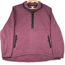 L.L.Bean Sweater Fleece 1/2 Zip Pullover Plum Rose LP Cozy Outdoor Classic