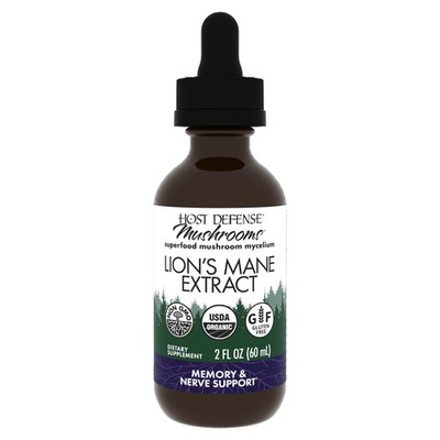 Host Defense Mushrooms Lion's Mane Extract - 2 Fl Oz (Pack of 1)