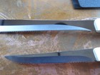Cutco 1723 & 1721 Knives 9" & 5" Pearl White Handle Serrated Blade USA Made — photo 4