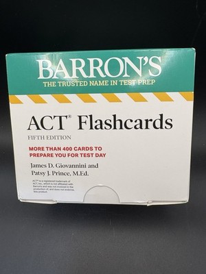 Barron s ACT Flashcards 5th Edition Test Prep Study Cards 400+ Cards Complete