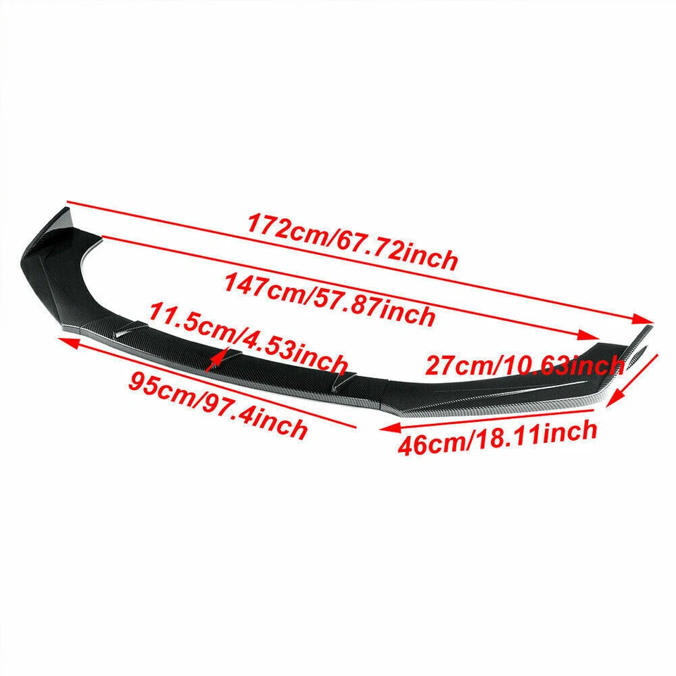 Estilo carbono para Mazda 3 Sedan/Hatchback JDM para-choque dianteiro divisor de spoiler labial - Imagem 2 de 4