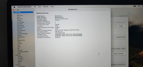 Apple MacBook Air 13" (2019) – Intel i5, 8GB RAM, 256GB SSD – READ DESCRIPTION - Afbeelding 12 van 13