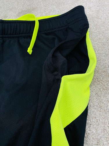 Nike Basketball Shorts 667698-010 Men's XL Black Neon Green Pockets Drawstring - Picture 3 of 13