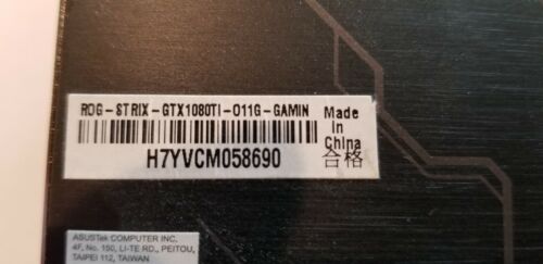 ASUS ROG Strix GeForce GTX 1080Ti OC 11GB Graphics Card - Only Used For Gaming - Picture 7 of 8