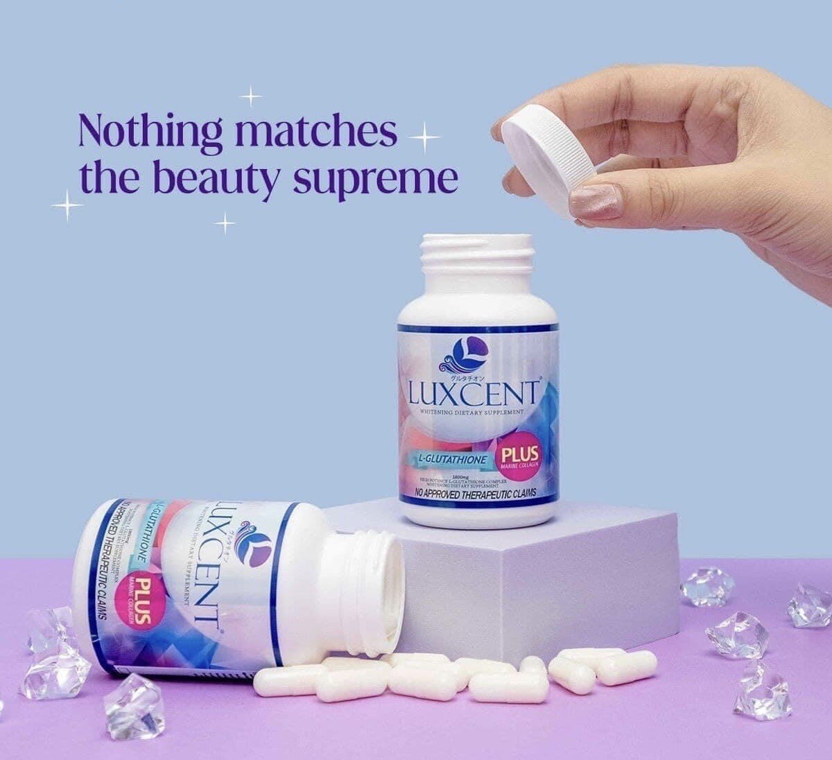 2 Bottles LUXCENT GLUTATHIONE 100 % AUTHENTIC (Louise Beauty Box 🇺🇸)