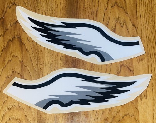 PHILADELPHIA EAGLES FULL SIZE Football Helmet Chrome Decals 3M HIGH QUALITY - Picture 1 of 2