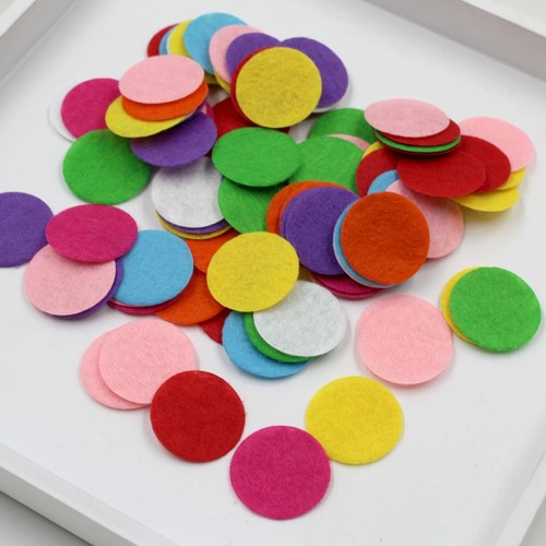 Craft DIY Felt Pads Round Fabric Pads White Patches Arts Craft 15-50mm Free Ship - Picture 11 of 14