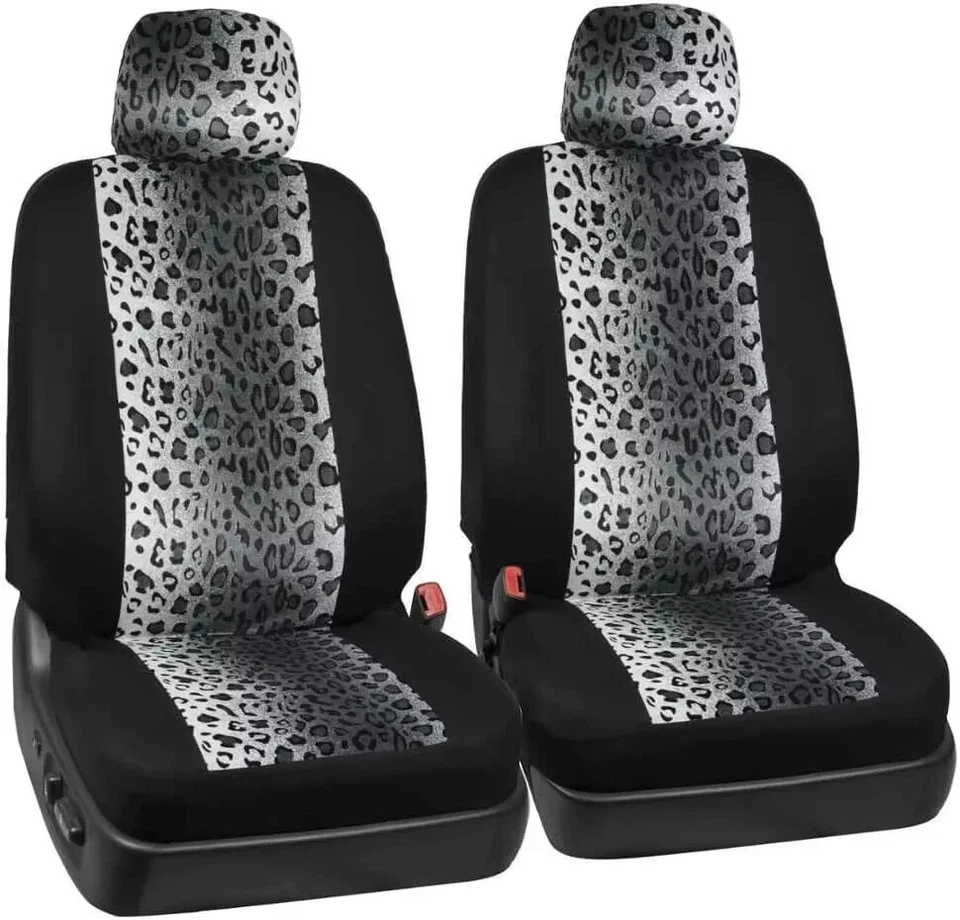 Car Leopard 6 Car Seat Covers Full Set, Includes Matching Seat Belt Pads - Изображение 4 из 4