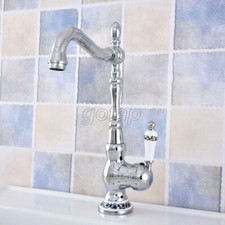 Polished Chrome Brass Kitchen Wet Bar Bathroom Vessel Sink Faucet Mixer Tap