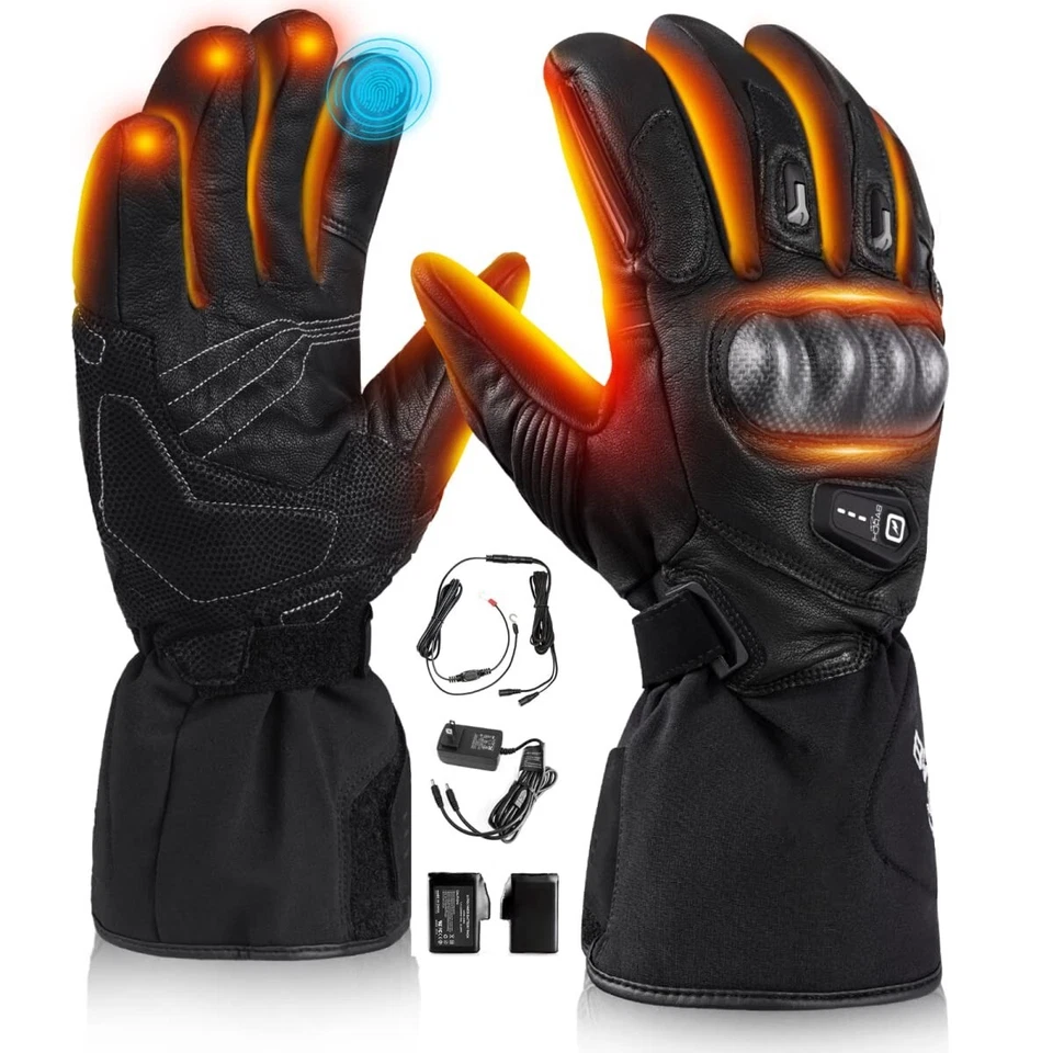 Guantes térmicos moto pantalla táctil impermeables Foto 4 de 4