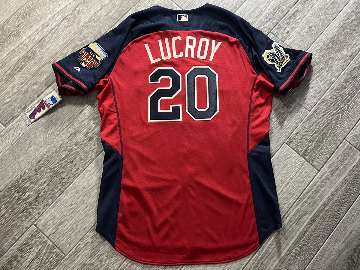 NWT Majestic ‘14 All Star Game Jonathan Lucroy Milwaukee Brewers Baseball  Jersey