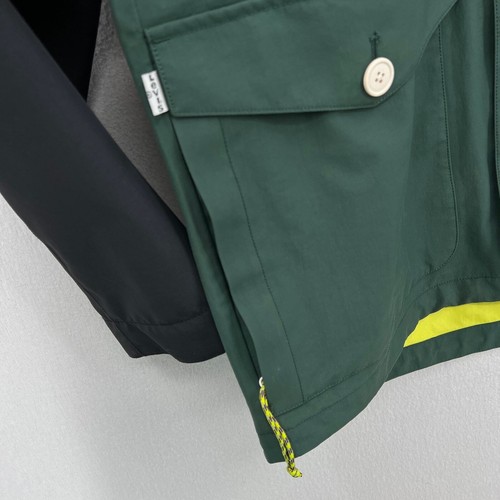 LEVIS CALIFORNIA Sierra Jacket Mens L Black Green Colorblock Hooded Waterproof - Picture 8 of 23