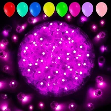 100 Piece Pink Round LED Mini Flash Lamp Balloon Light Fits Party Festival Decor