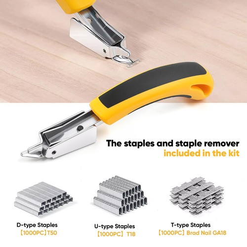Staple Gun Heavy Duty Tacker Stapler Upholstery Nail Gun 3000x Staples Hand Tool - Picture 3 of 12
